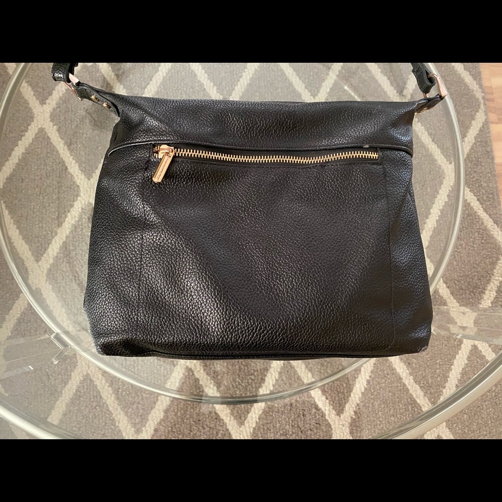 Vintage Leather Purse Black Crossbody and Handbag